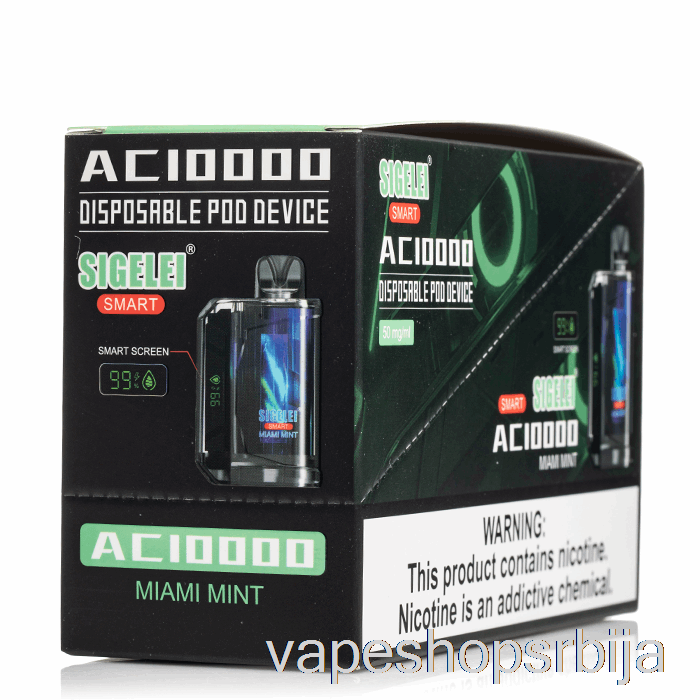 вапе без никотина сигелеи смарт ац10000 за једнократну употребу (5 пакета)